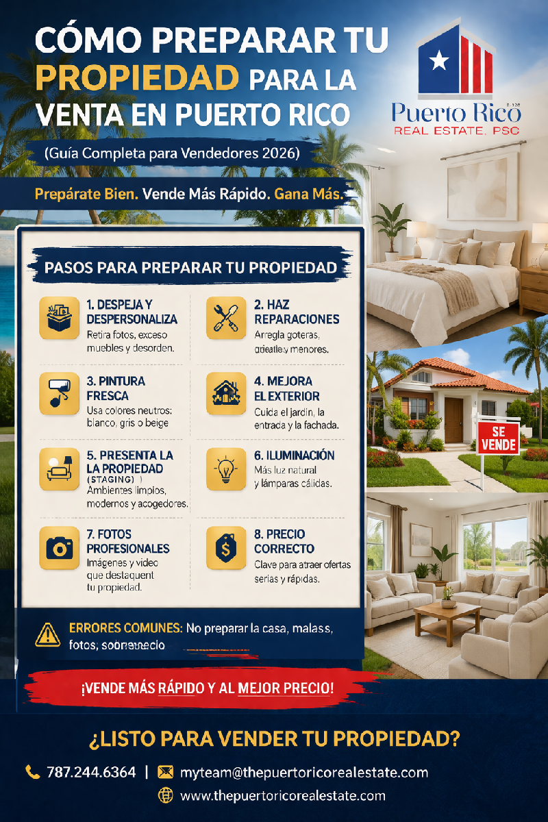 Cómo Preparar tu Propiedad para la Venta en Puerto Rico (Guía Completa 2026)